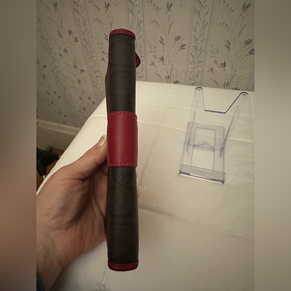 Coach Brown Monogram with Red Trim Wallet - Picture 7 of 16